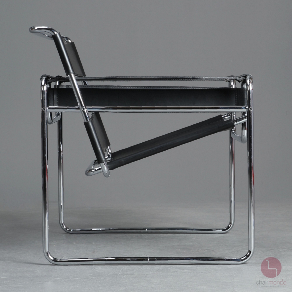 Preview: Knoll Gavina Wassily Chair mit schwarzem Leder gebraucht