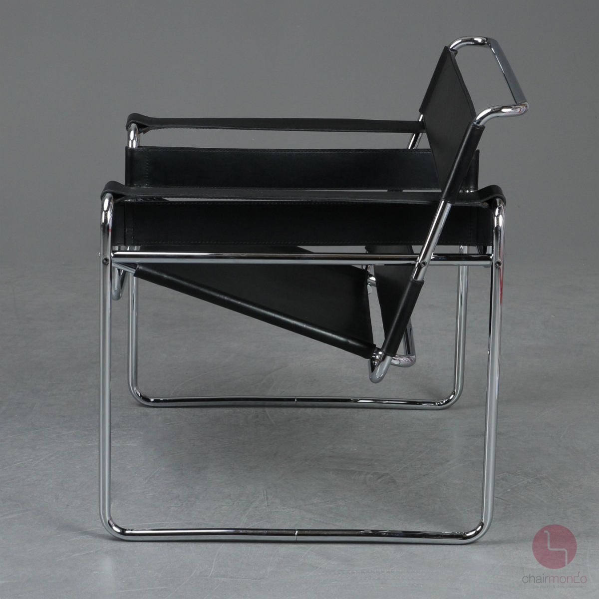 Preview: Knoll Gavina Wassily Chair mit schwarzem Leder gebraucht