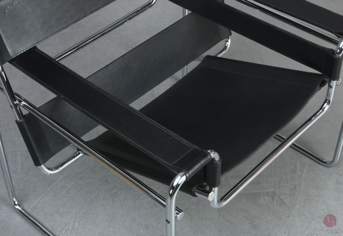 Gavina / Knoll Wassily Chair Kernleder schwarz gebraucht