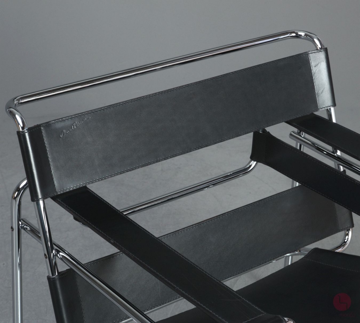 Gavina / Knoll Wassily Chair Kernleder schwarz gebraucht