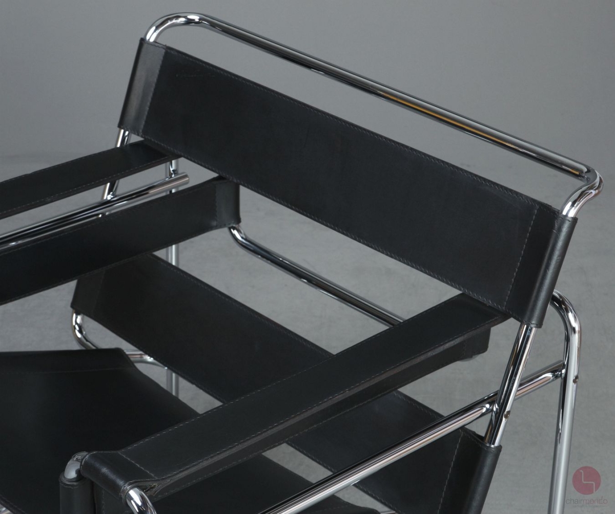 Gavina / Knoll Wassily Chair Kernleder schwarz gebraucht