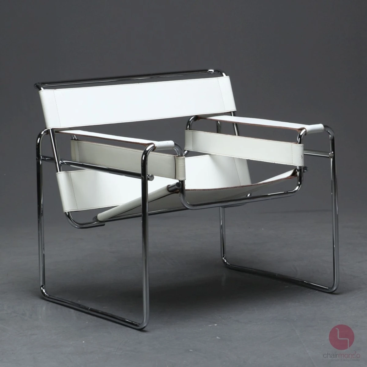 Gavina Wassily Chair Leder Weiß Marcel Breuer gebraucht