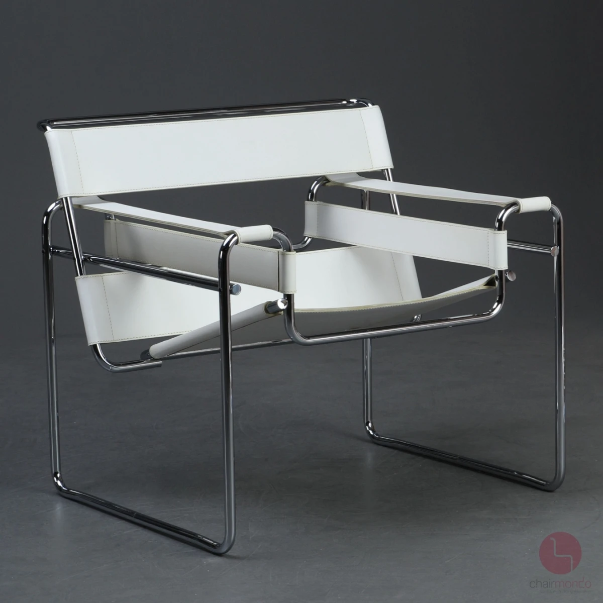 Gavina / Knoll Wassily Chair Kernleder weiß gebraucht