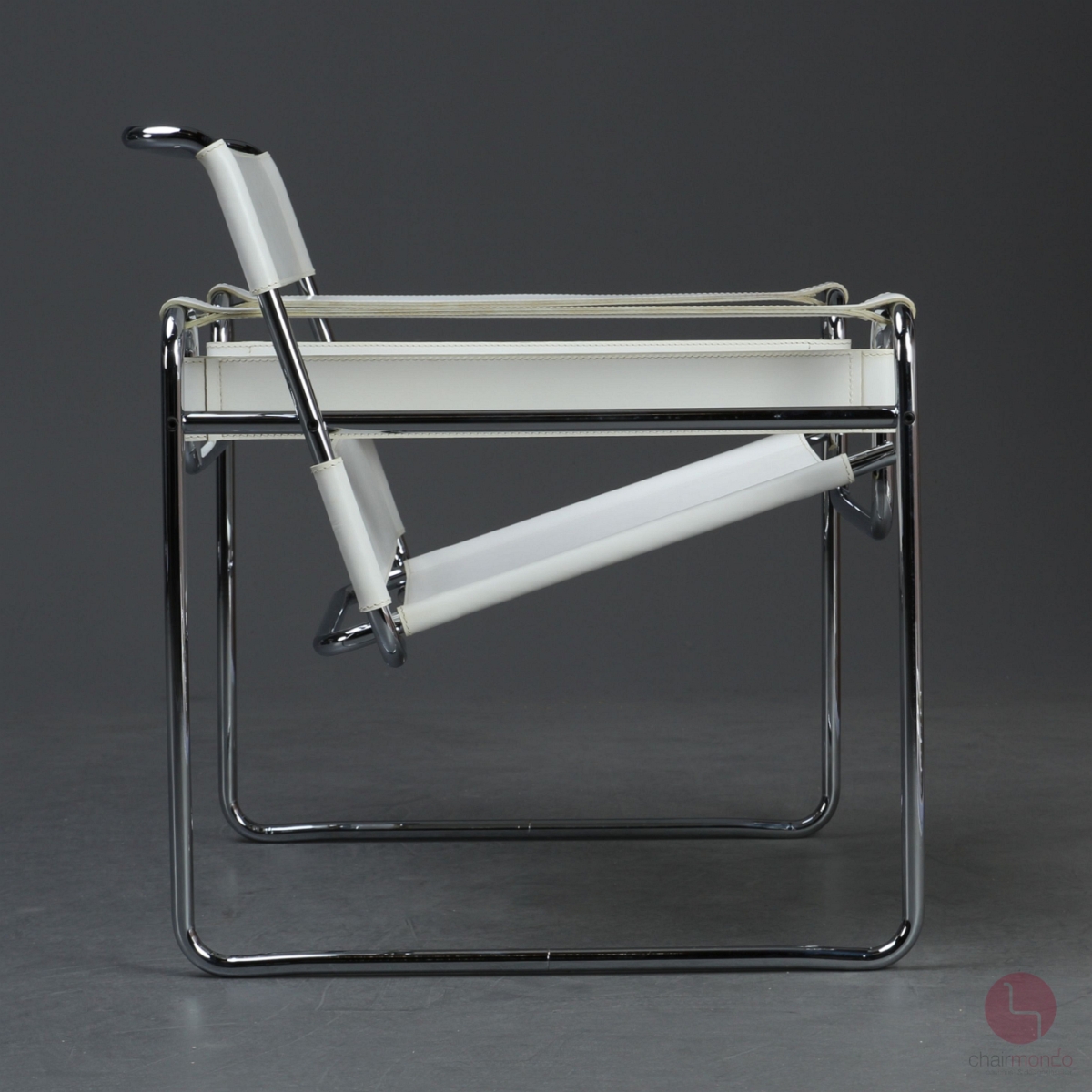 Preview: Gavina / Knoll Wassily Chair Kernleder weiß gebraucht