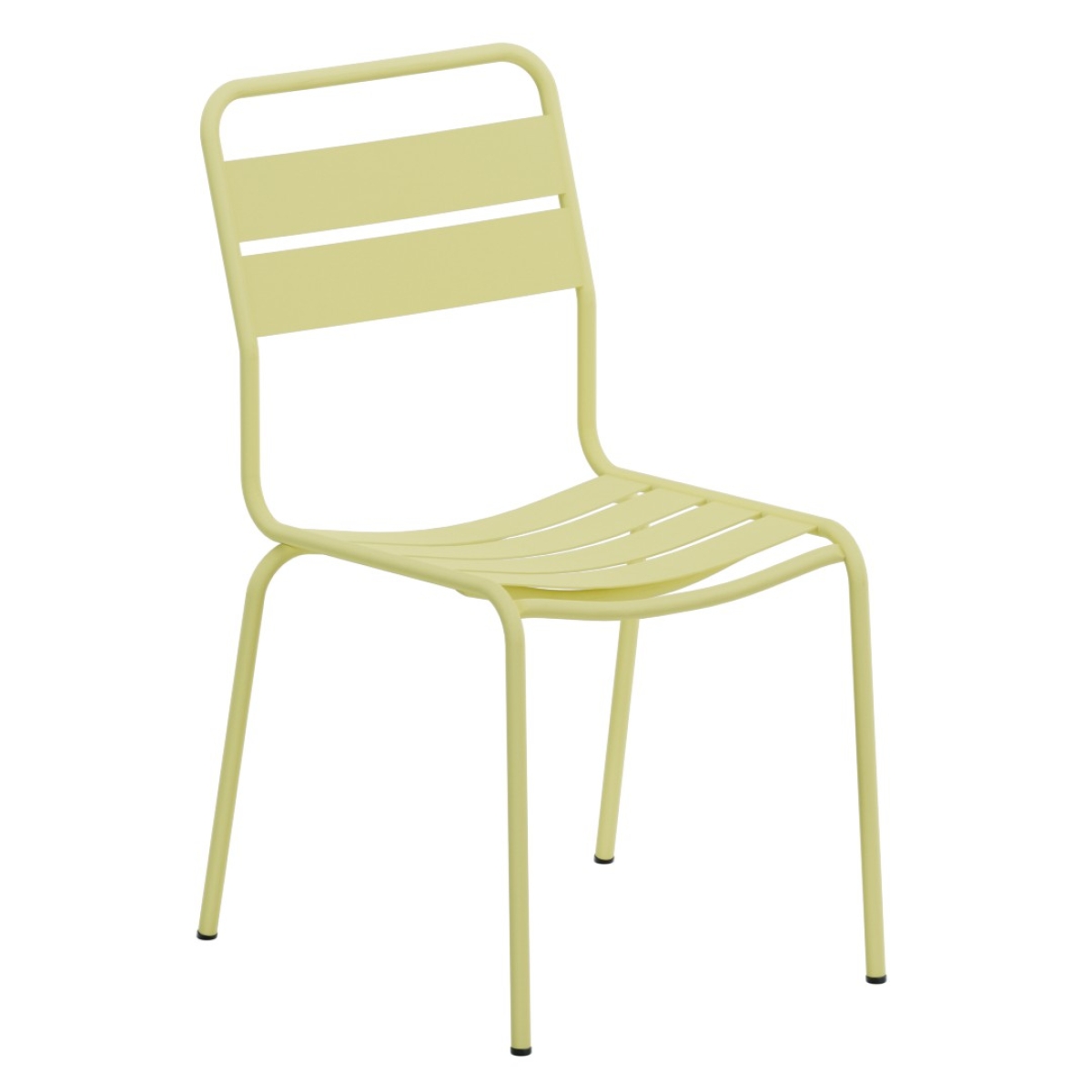 Preview: Schaffner Glarus Ganzmetallstuhl in buchsbaumgelb