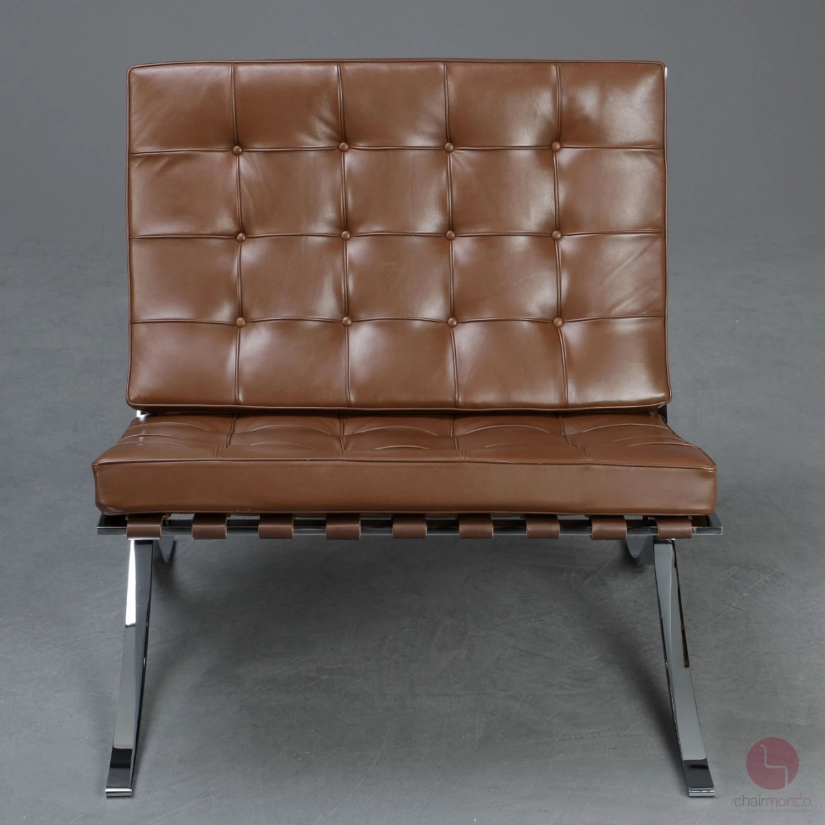 Knoll Barcelona Chair mit braunem Leder gebraucht