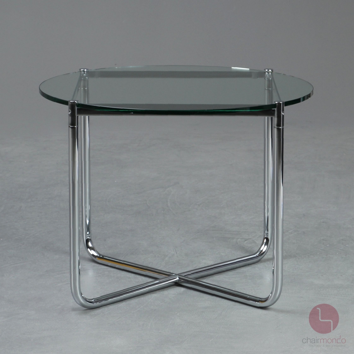 Preview: Knoll MR Couchtisch mit Glasplatte und verchromtem Gestell gebraucht