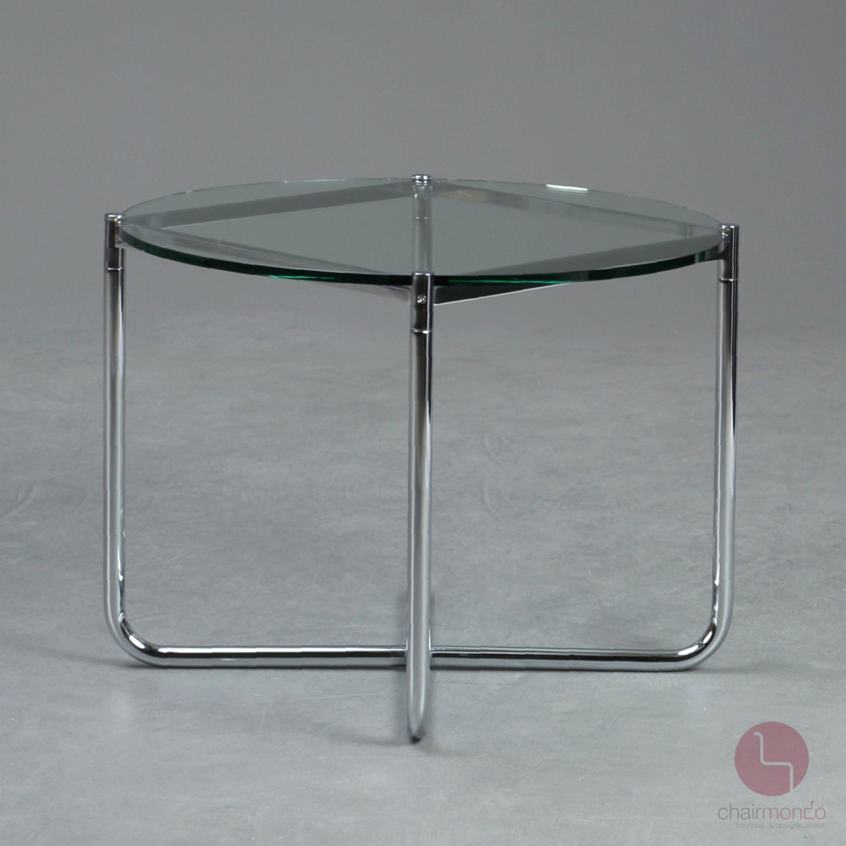 Preview: Knoll MR Couchtisch mit Glasplatte und verchromtem Gestell gebraucht