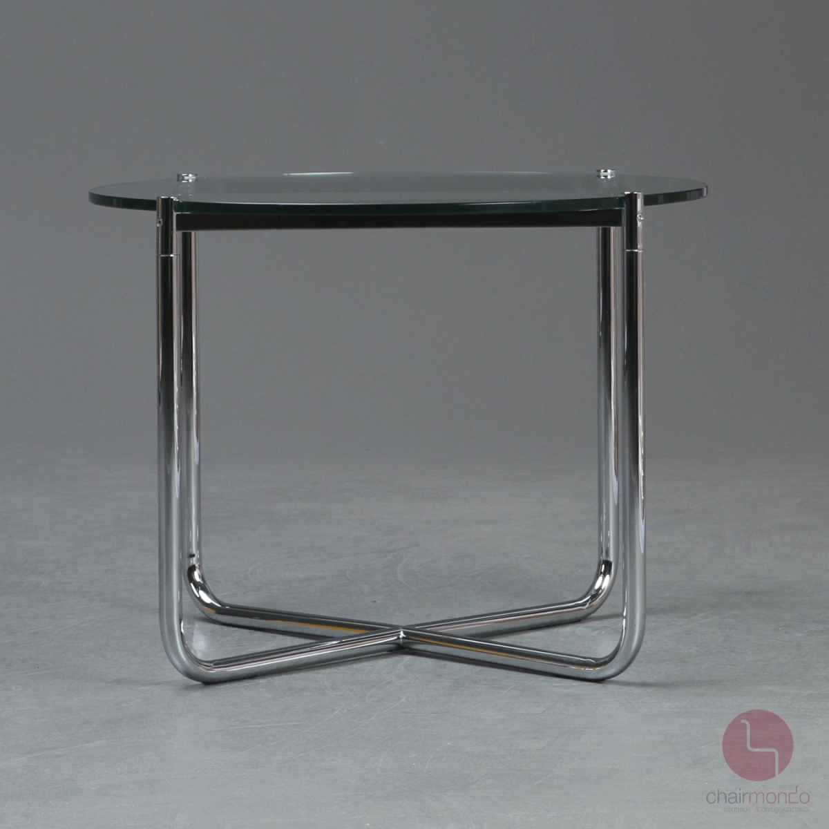 Preview: Knoll MR Couchtisch mit Glasplatte und verchromtem Gestell gebraucht