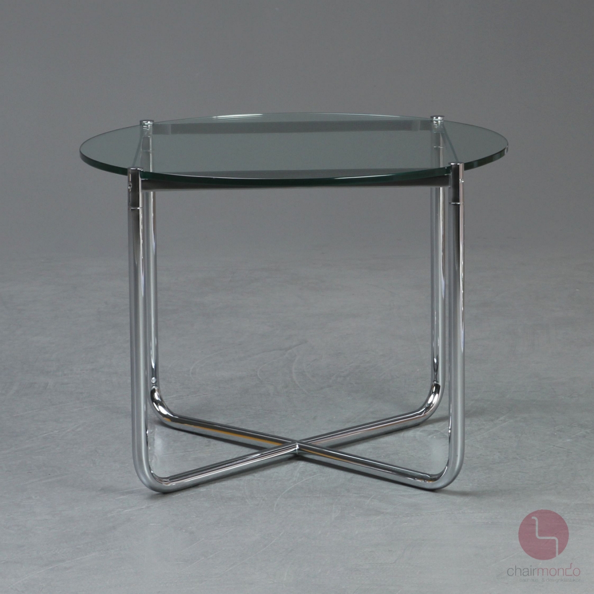 Preview: Knoll MR Couchtisch mit Glasplatte und verchromtem Gestell gebraucht