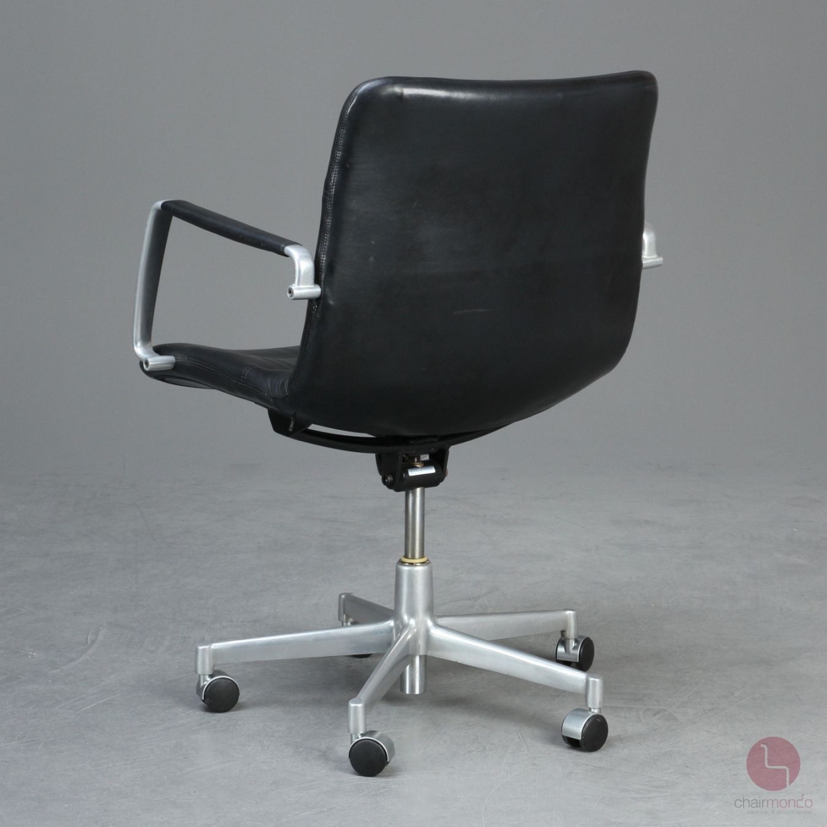 Preview: Kusch und Co Bürostuhl 8000 mit schwarzem Leder gebraucht