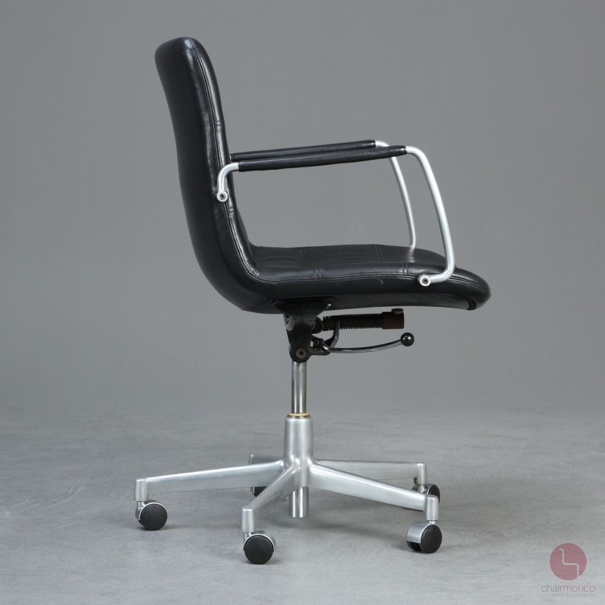 Preview: Kusch und Co Bürostuhl 8000 mit schwarzem Leder gebraucht