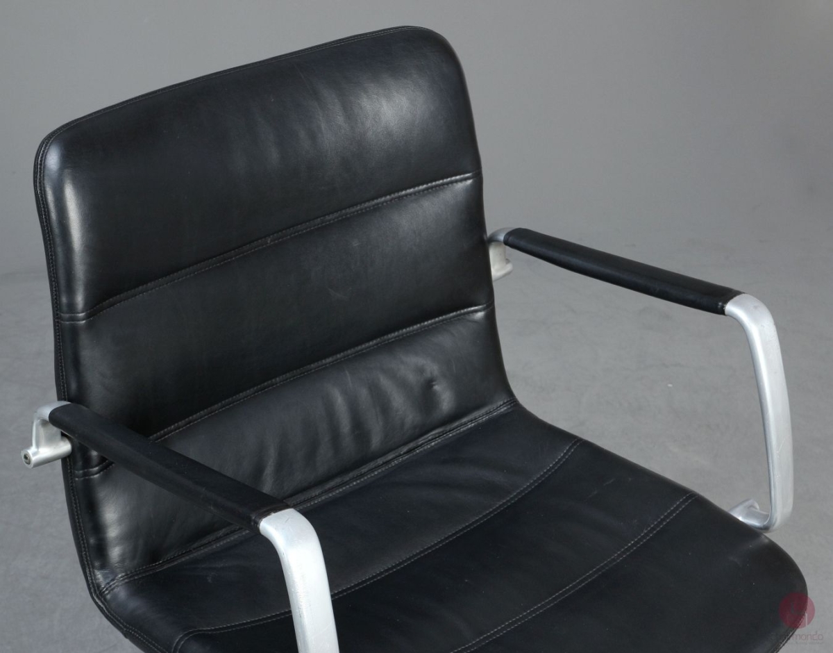 Preview: Kusch und Co Bürostuhl 8000 mit schwarzem Leder gebraucht