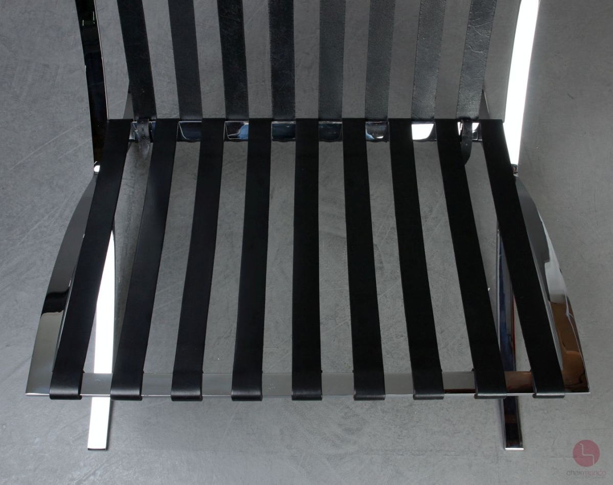 Knoll Barcelona Chair mit schwarzem Leder gebraucht