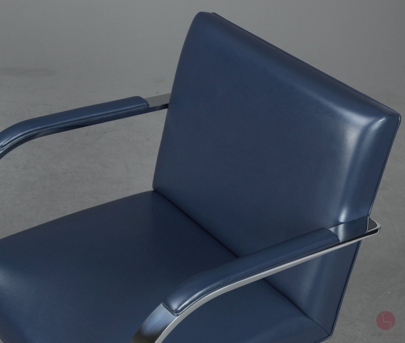 Preview: Knoll Brno Freischwinger Leder Blau gebraucht