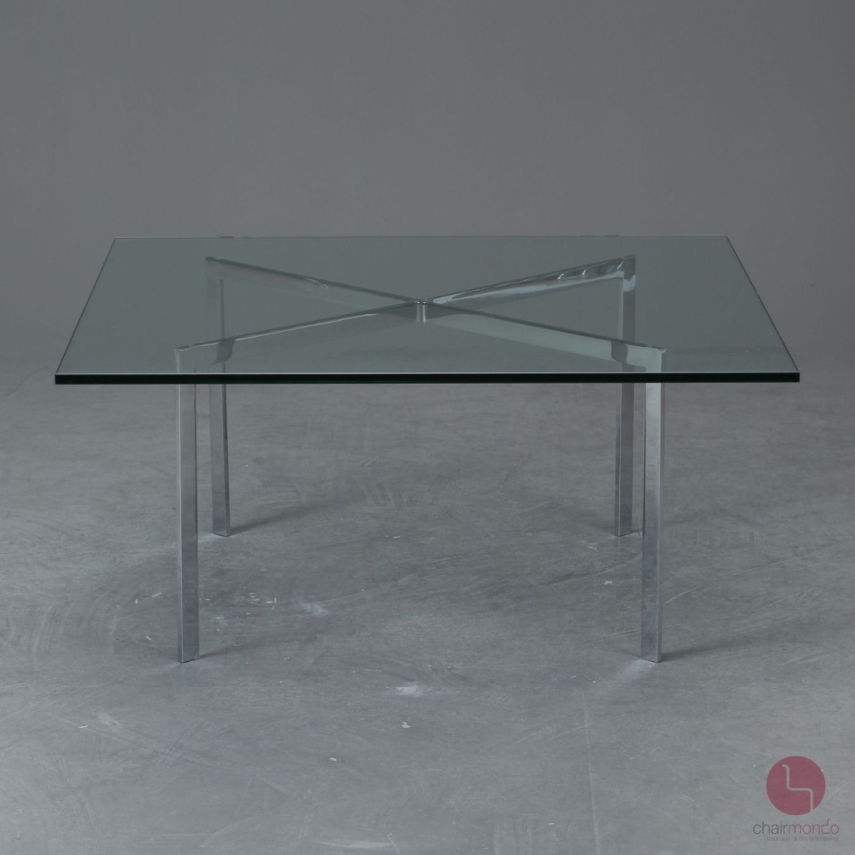 Knoll International Barcelona Table Couchtisch mit Glasplatte