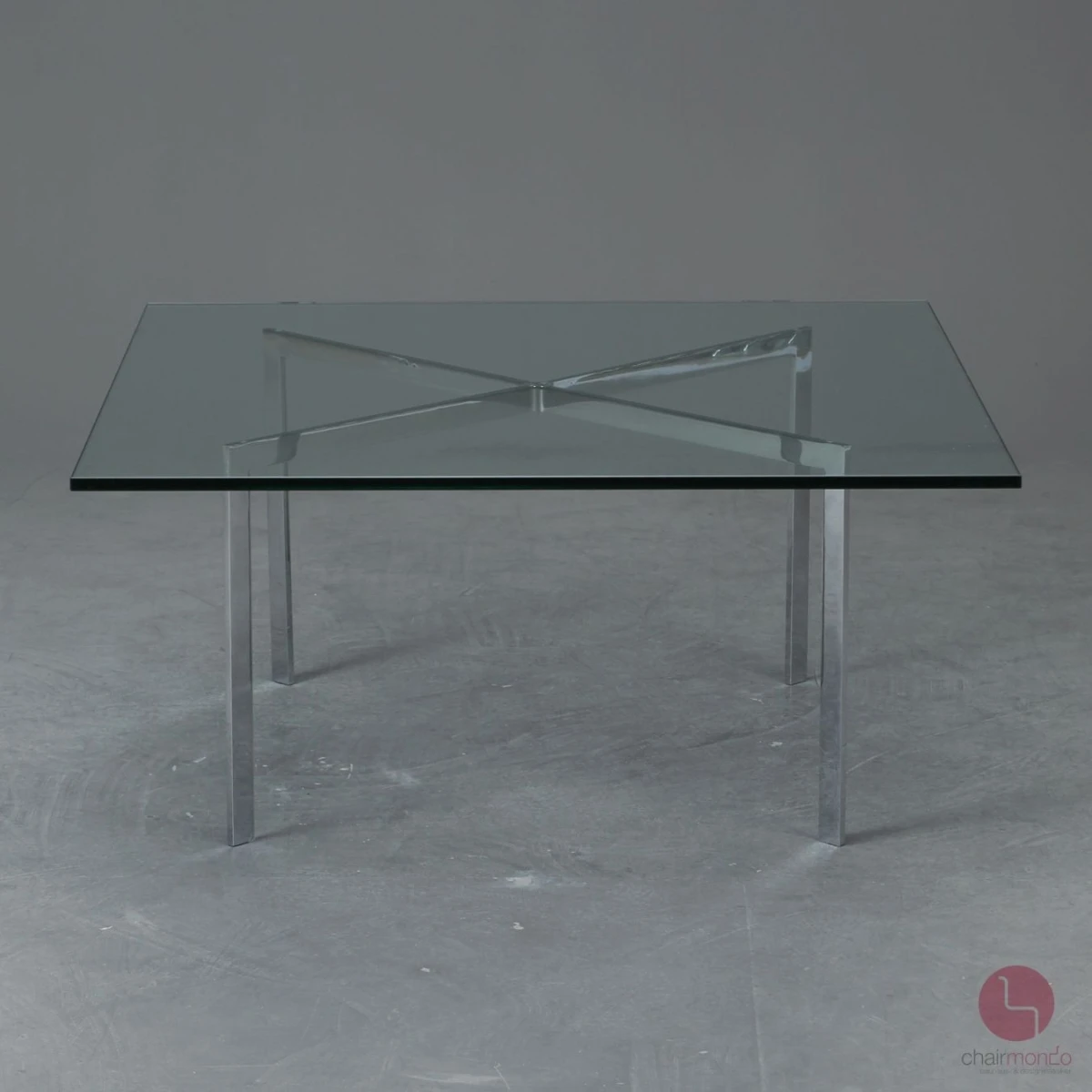 Knoll International Barcelona Table Couchtisch mit Glasplatte