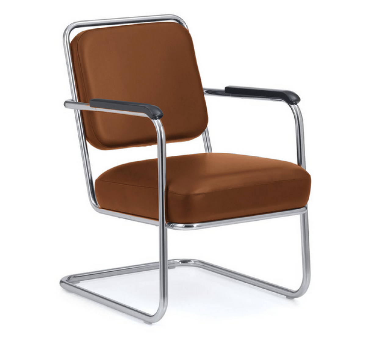 Preview: L&C stendal Freischwinger Sessel berlin mit Lederbezug in verschiedenen Farben