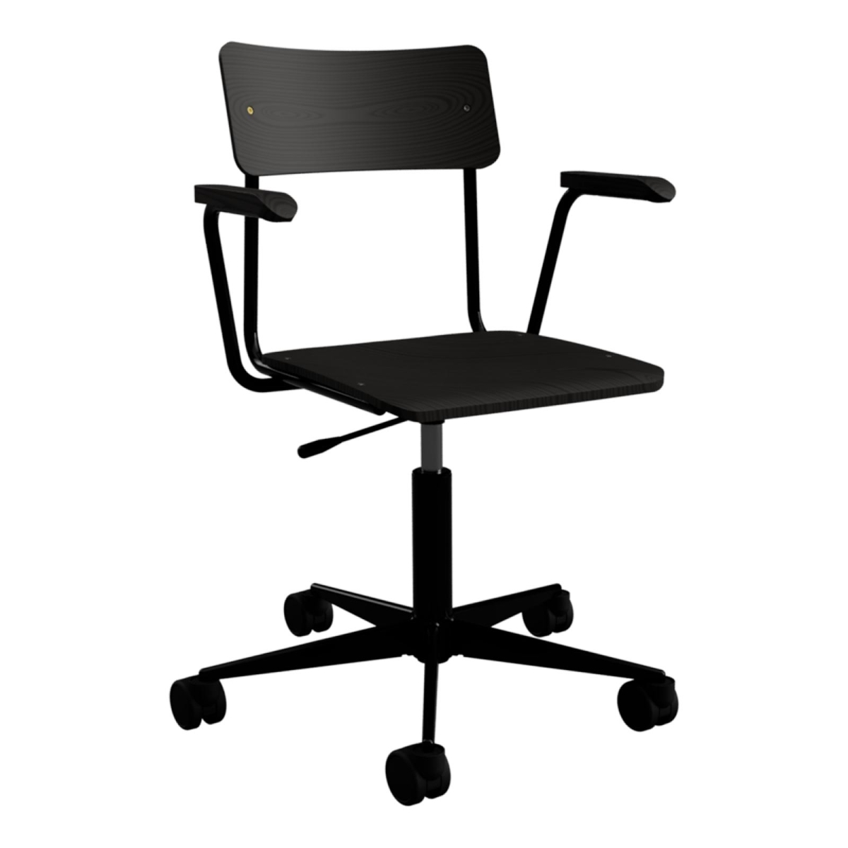 Preview: L&C stendal comeback office Drehstuhl schwarz gebeizt