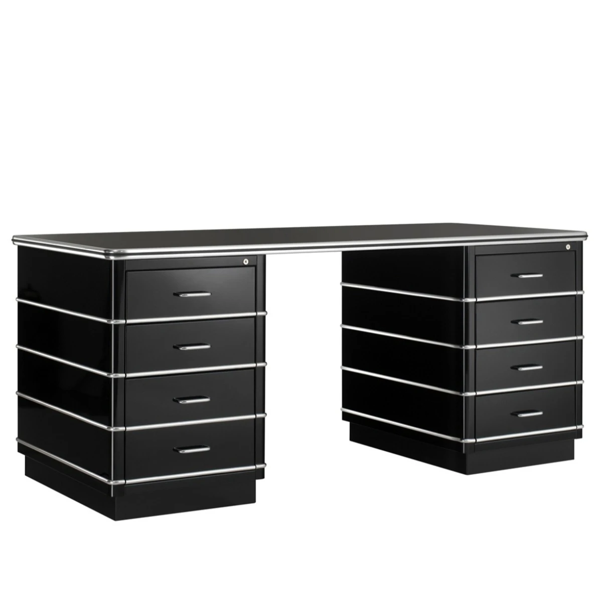 Müller Möbelfabrikation TB229 Schreibtisch aus Stahl in granitgrau