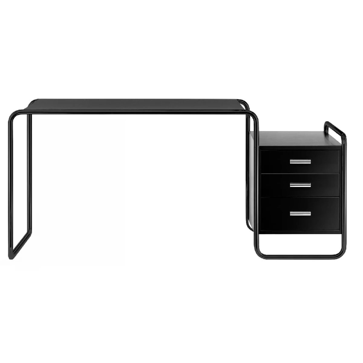 Thonet Schreibtisch S285 1 Schwarz gebeizt TP29 - Korpusse rechts