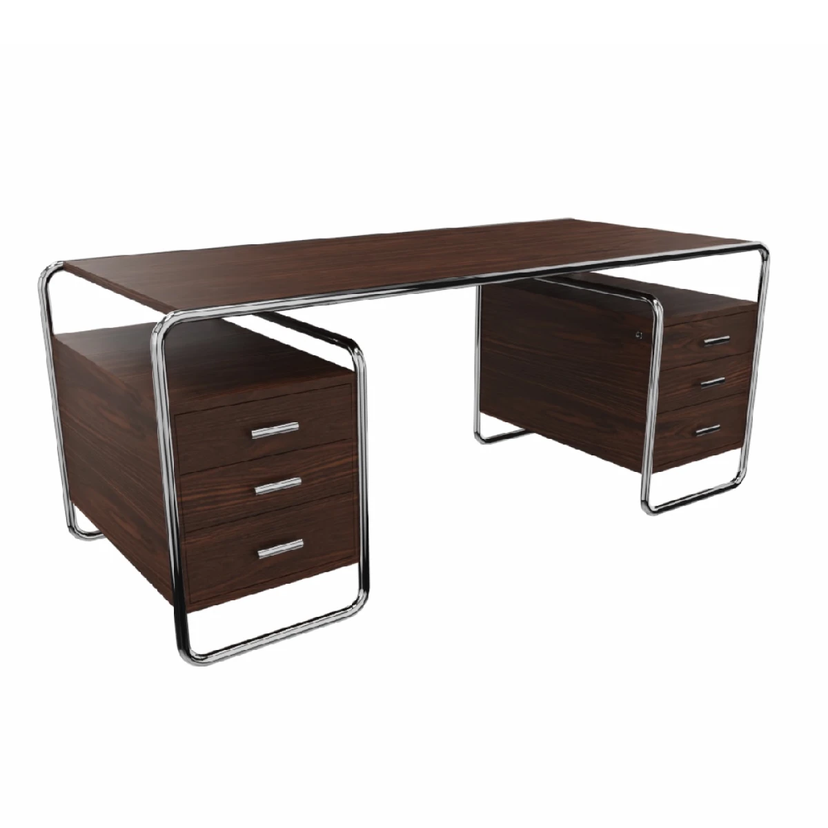 Thonet Schreibtisch S285 weiß esche offenporig - Korpusse rechts