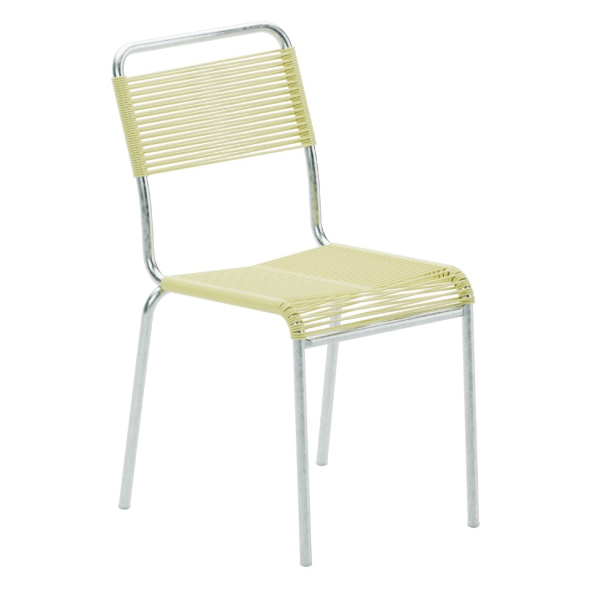 Preview: Schaffner Rigi Spaghetti Stuhl in klassischer Form buchsbaumgelb