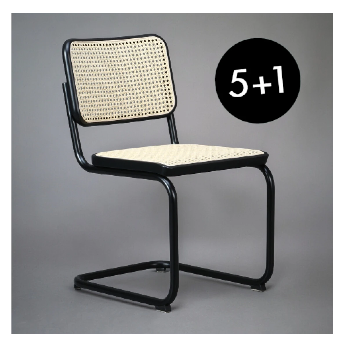 S32 V Freischwinger mit Geflecht und Stützgewebe, schwarzem Gestell Aktion 5+1