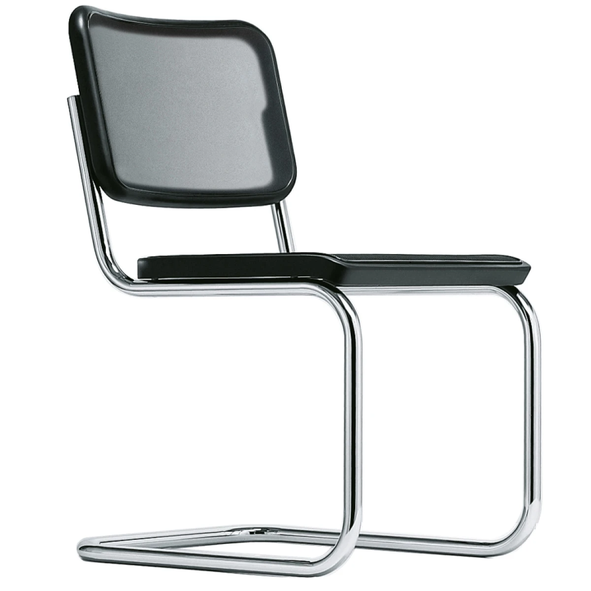 Thonet Stuhl S32 N mit Netzgewebe in Schwarz