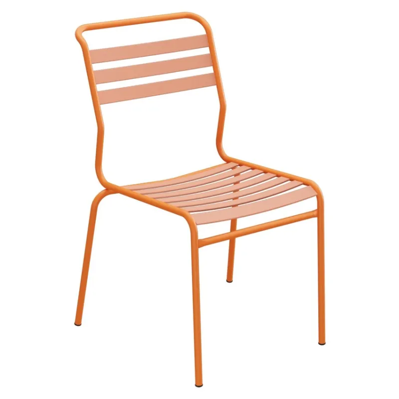 Schaffner Säntis Stuhl mit PVC Lättli in terracotta