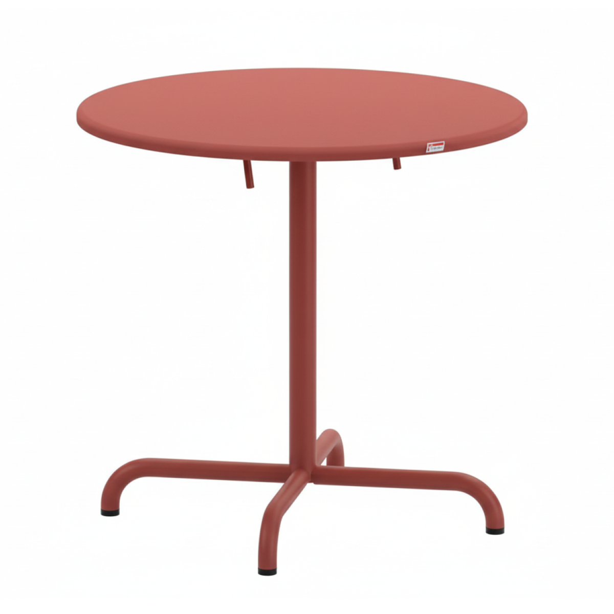 Preview: Schaffner Davos runder Glasfaser Esstisch in terracotta