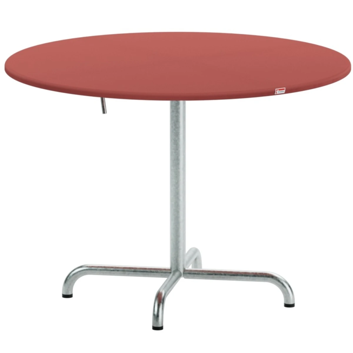 Schaffner Davos Esstisch rund in verschiedenen Farben Glasfaser Platte, Gestell feuerverzinkt