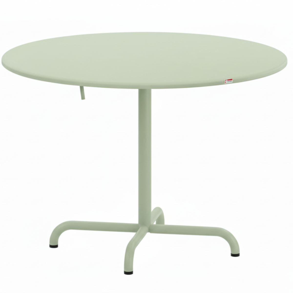 Preview: Schaffner Davos runder Glasfaser Esstisch in pastellgrün