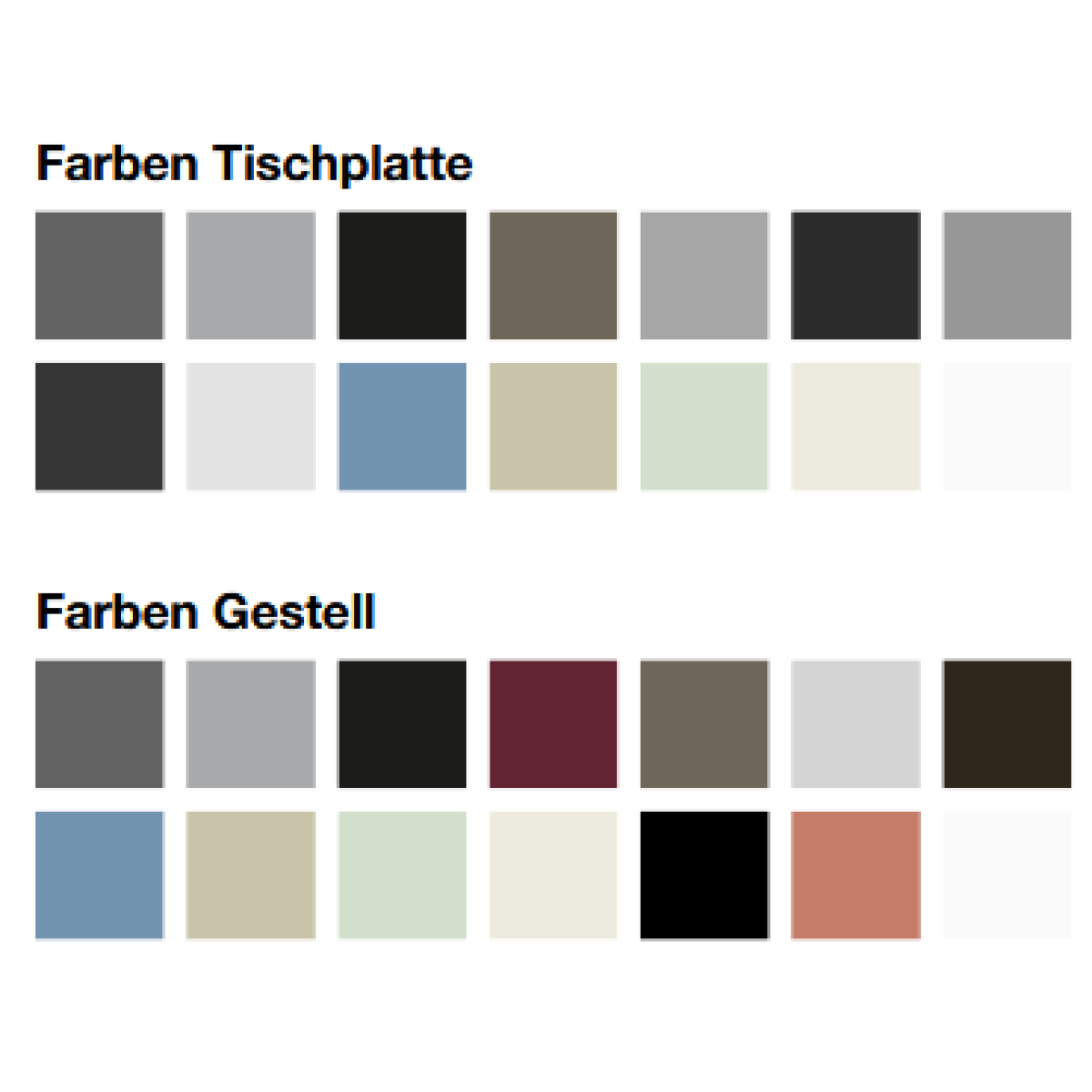 Preview: Schaffner Luzern Tisch Farbauswahl