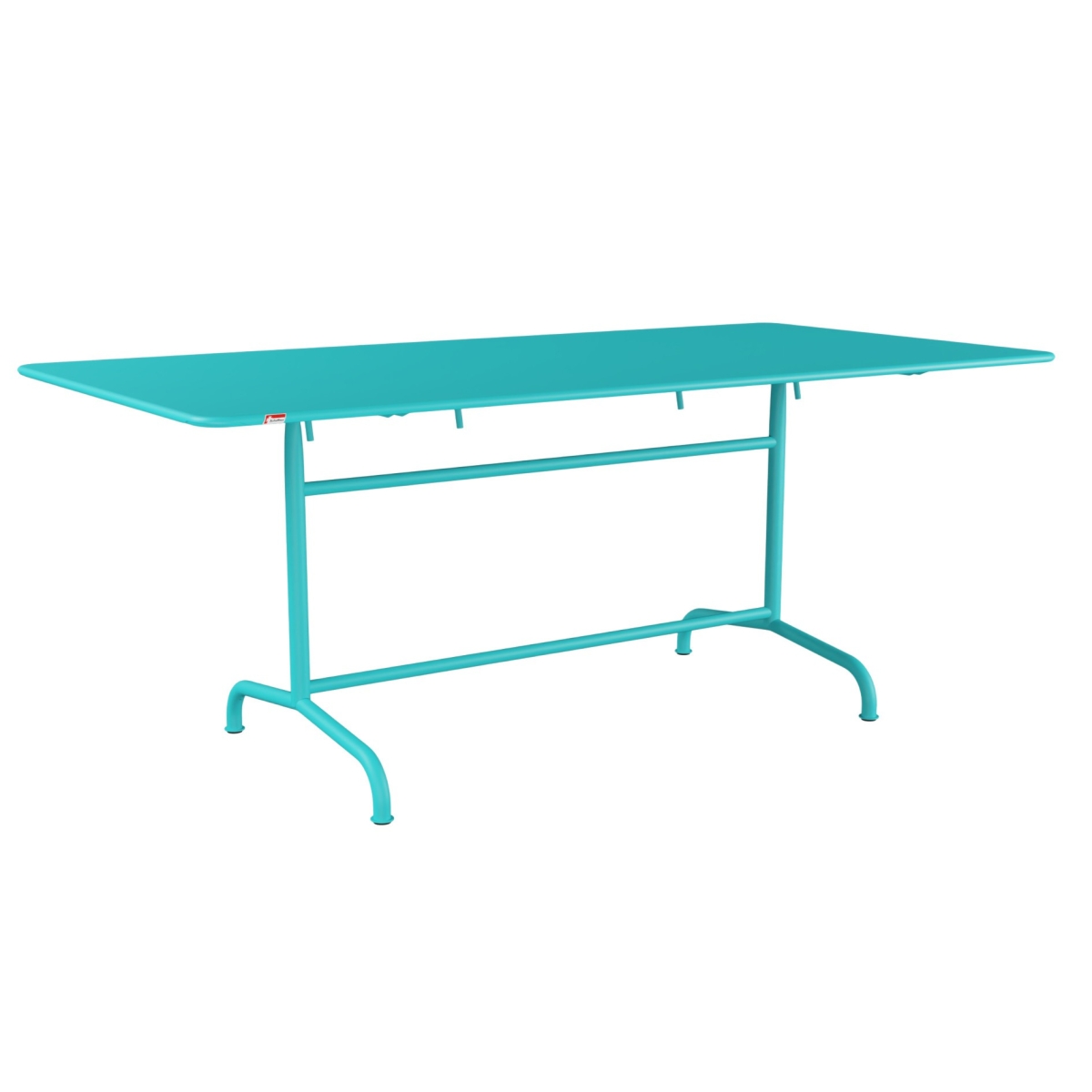 Preview: Schaffner Rifi Metalltisch 180x90 cm türkis