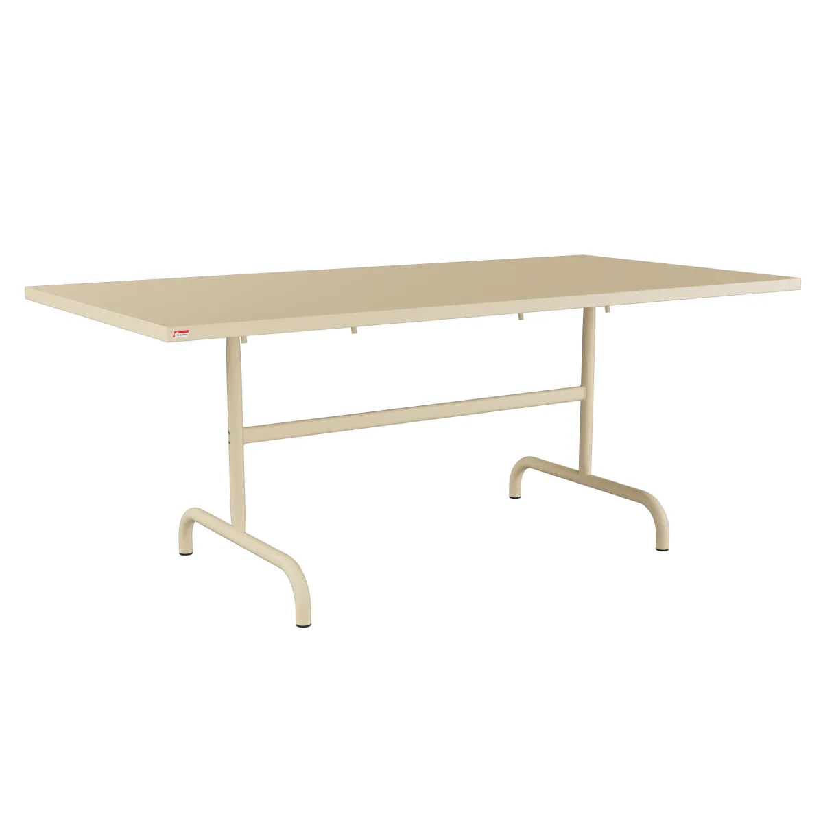 Schaffner Säntis rechteckiger Metalltisch 180x90 in pastellsand