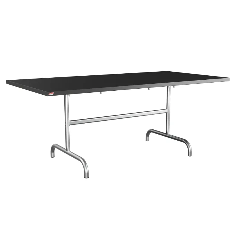 Schaffner Säntis rechteckiger Metalltisch 180x90 schwarz und feuerverzinkt