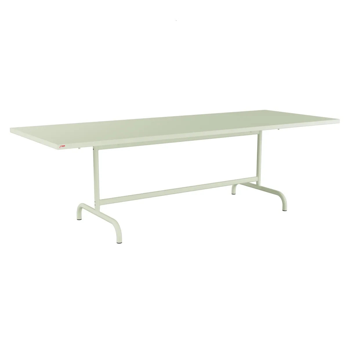 Schaffner Säntis quadratischer Metalltisch 240x90 cm in pastellgrün