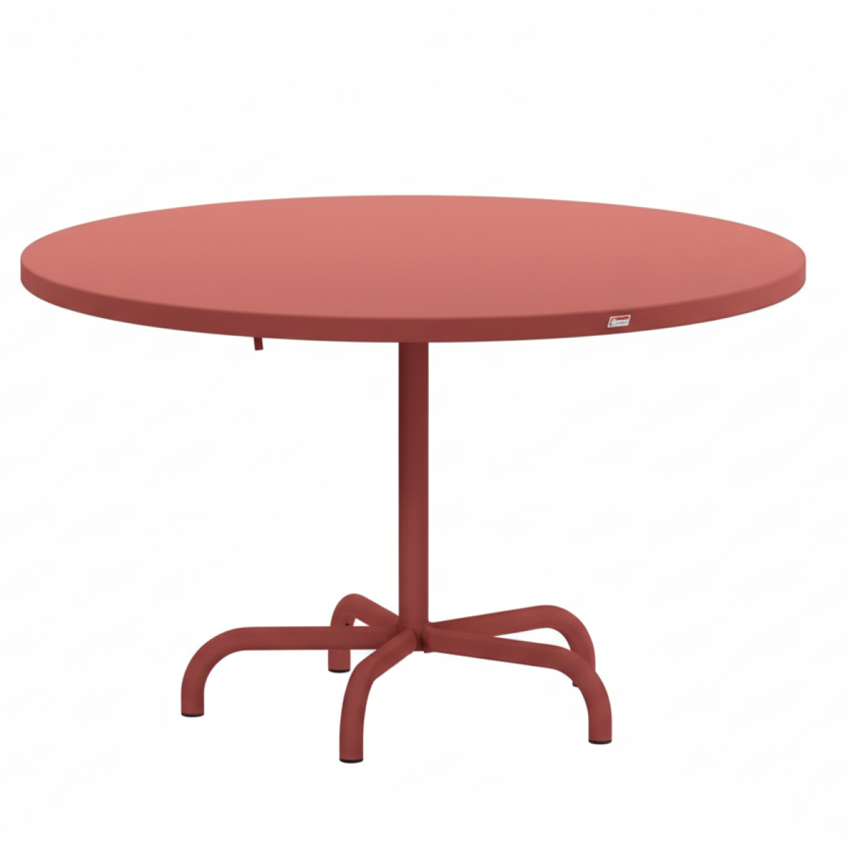 Preview: Schaffner Säntis Esstisch rund aus Metall, einfarbig - Farbe auswählbar