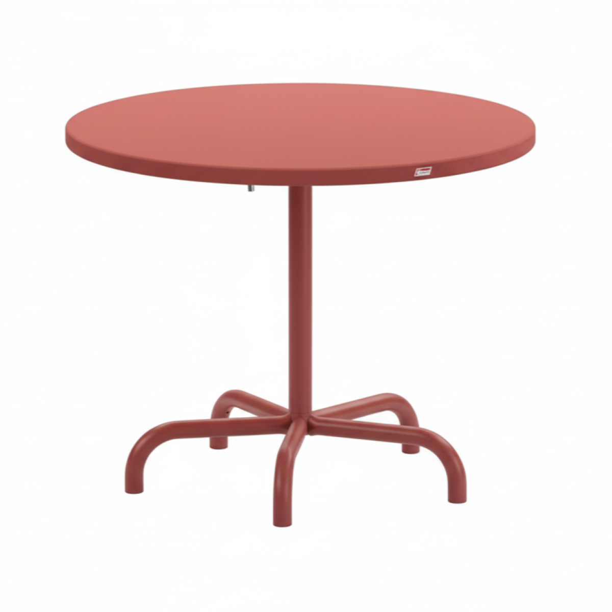 Preview: Schaffner Säntis Esstisch rund aus Metall, einfarbig - Farbe auswählbar