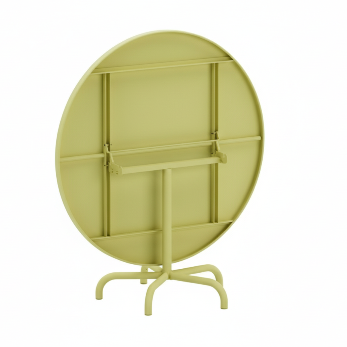 Preview: Schaffner Säntis Esstisch rund aus Metall, einfarbig - Farbe auswählbar