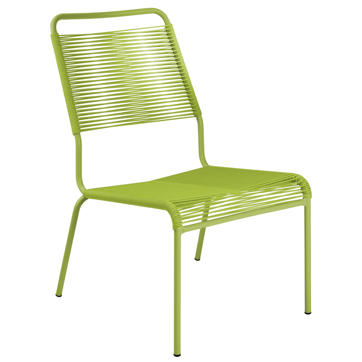 Preview: Rigi Sessel ohne Armlehnen in einfarbig Grün – Vorderansicht