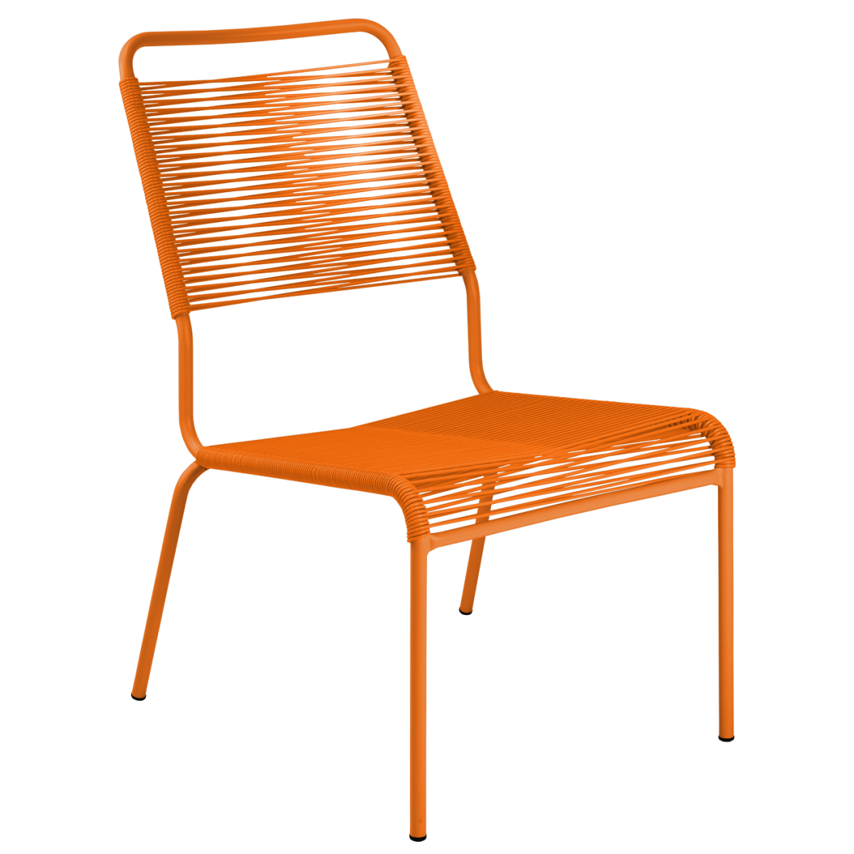 Preview: Rigi Sessel ohne Armlehnen in einfarbig Orange – Vorderansicht