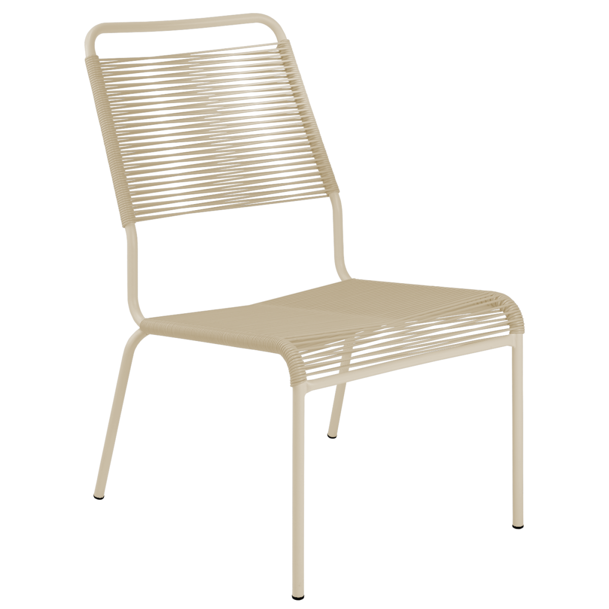 Preview: Rigi Sessel ohne Armlehnen in einfarbig Pastellbraun – Vorderansicht