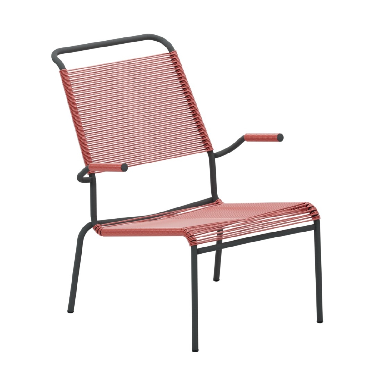 Preview: Schaffner Säntis Spaghetti Lounger mit Stahlrohr Gestell & Armlehnen