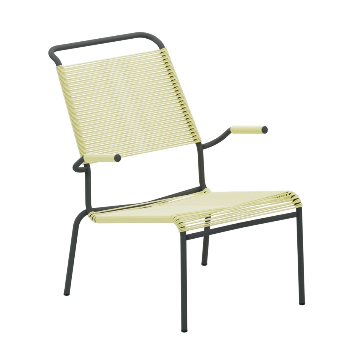 Preview: Schaffner Säntis Spaghetti Lounger mit Stahlrohr Gestell & Armlehnen