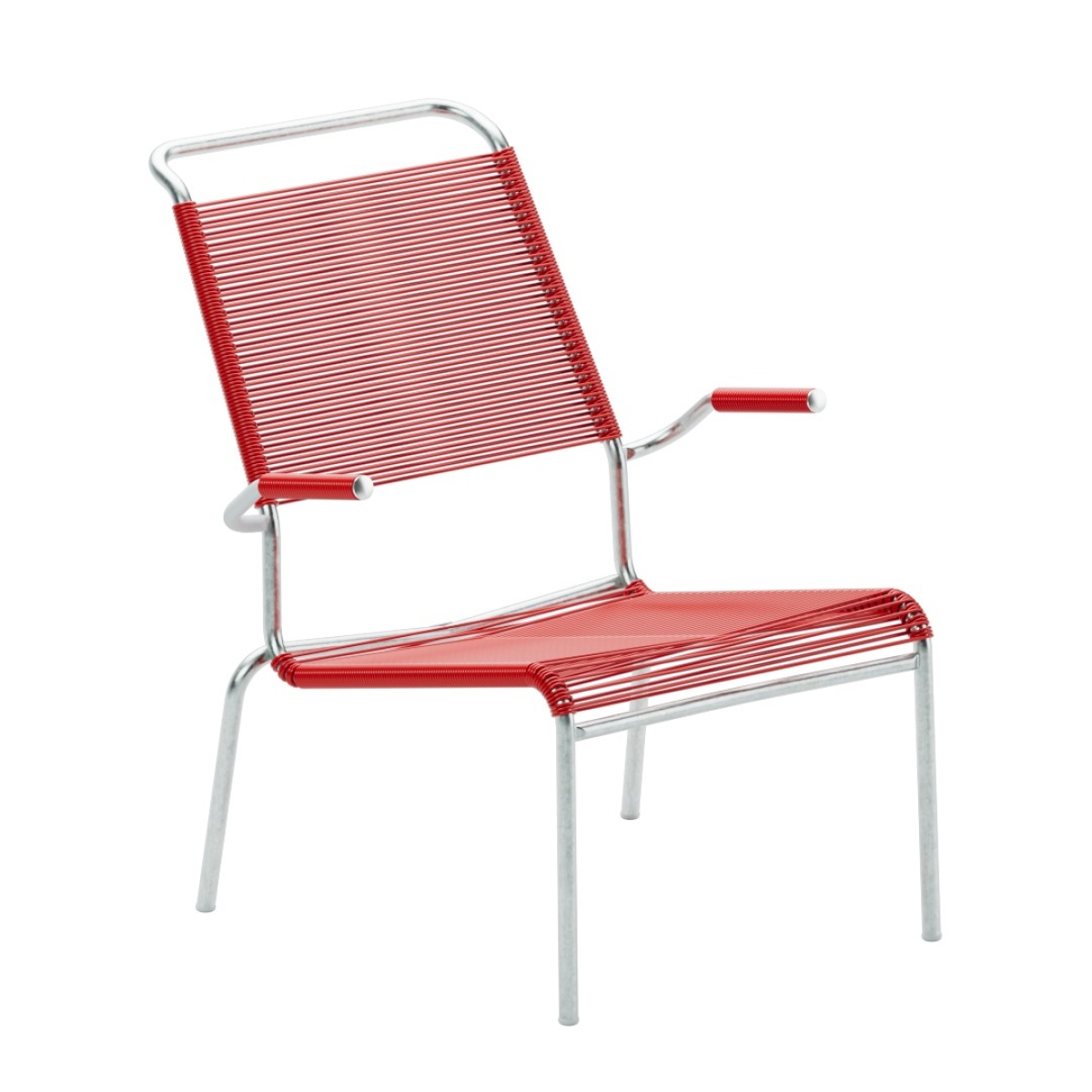 Preview: Schaffner Säntis Spaghetti Lounger mit Stahlrohr Gestell & Armlehnen