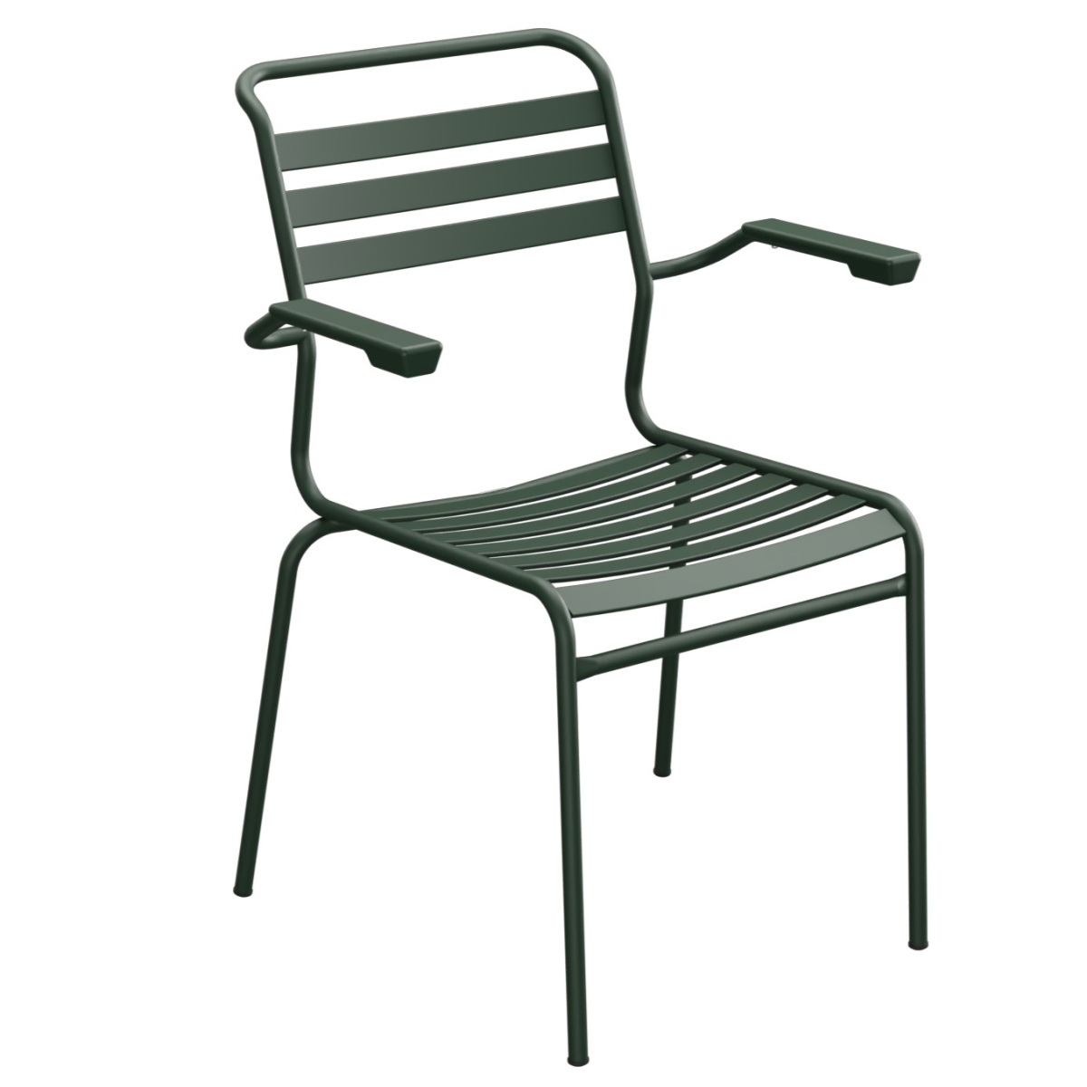 Preview: Schaffner Säntis Stuhl mit PVC Lättli in tannengrün
