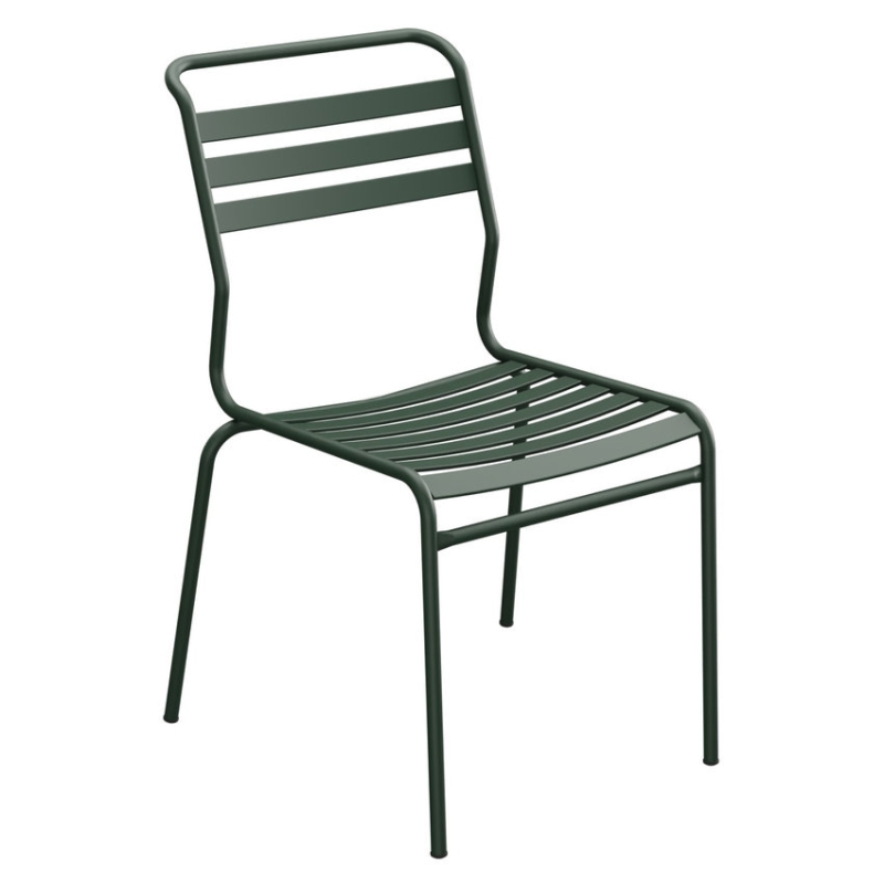 Preview: Schaffner Säntis Stuhl mit PVC Lättli in tannengrün