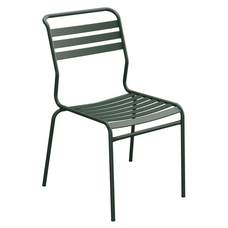 Schaffner Säntis Stuhl mit PVC Lättli in tannengrün